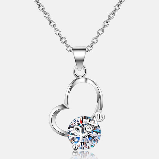 2 Carat Moissanite Heart 925 Sterling Silver Necklace - STUFF TREND