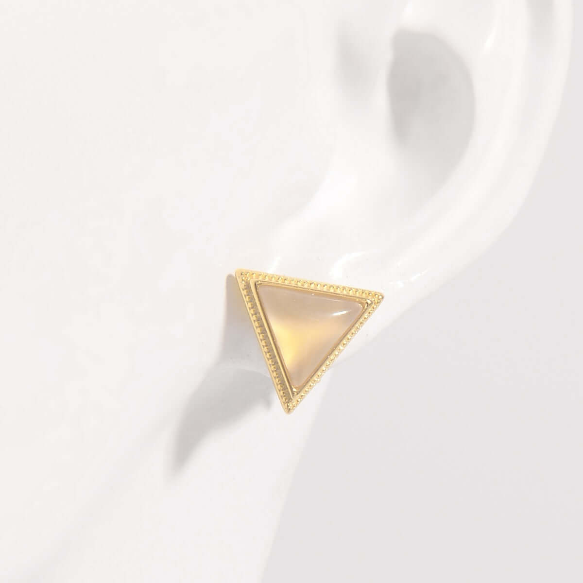 925 Sterling Silver Zircon Triangle Stud Earrings - STUFF TREND