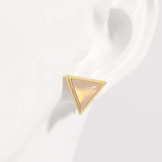 925 Sterling Silver Zircon Triangle Stud Earrings - STUFF TREND