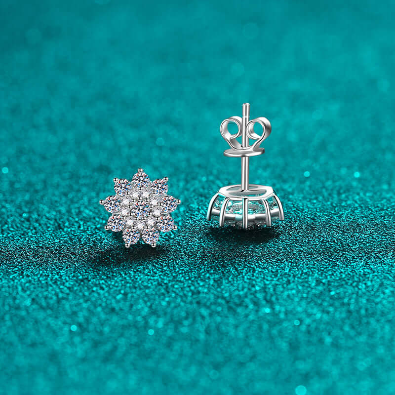 925 Sterling Silver Moissanite Zircon Stud Earrings - STUFF TREND