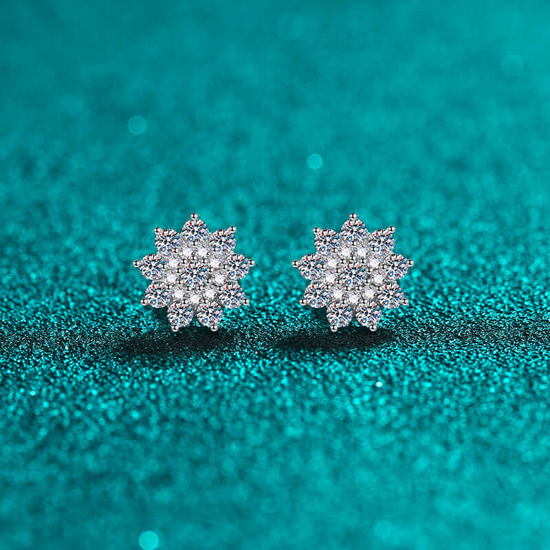 925 Sterling Silver Moissanite Zircon Stud Earrings - STUFF TREND