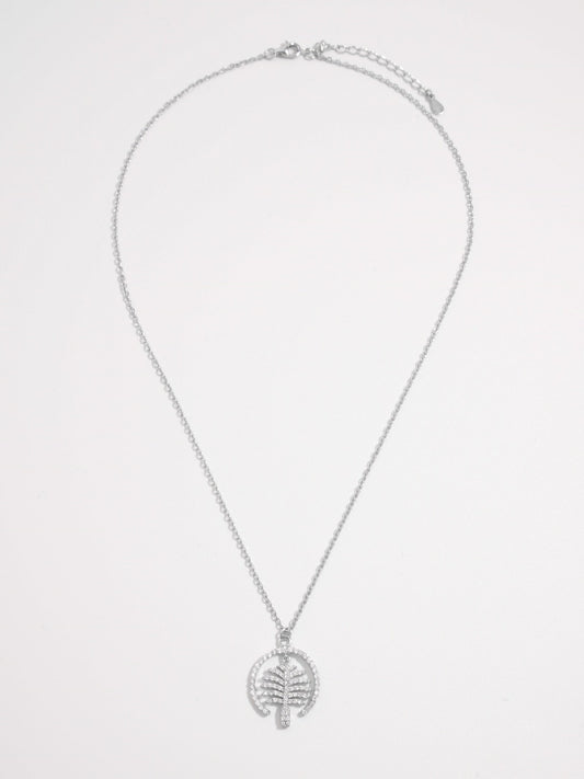 925 Sterling Silver Zircon Pendant Necklace