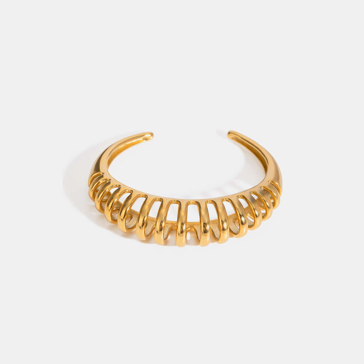 18K Gold-Plated Stainless Steel Cutout Bracelet - STUFF TREND