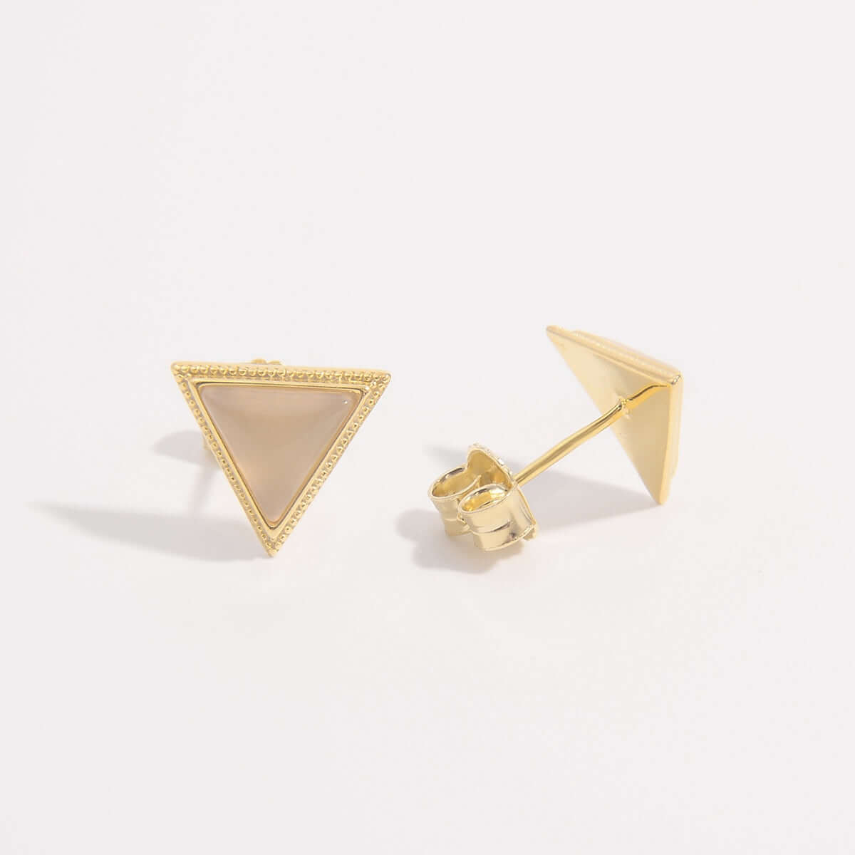 925 Sterling Silver Zircon Triangle Stud Earrings - STUFF TREND