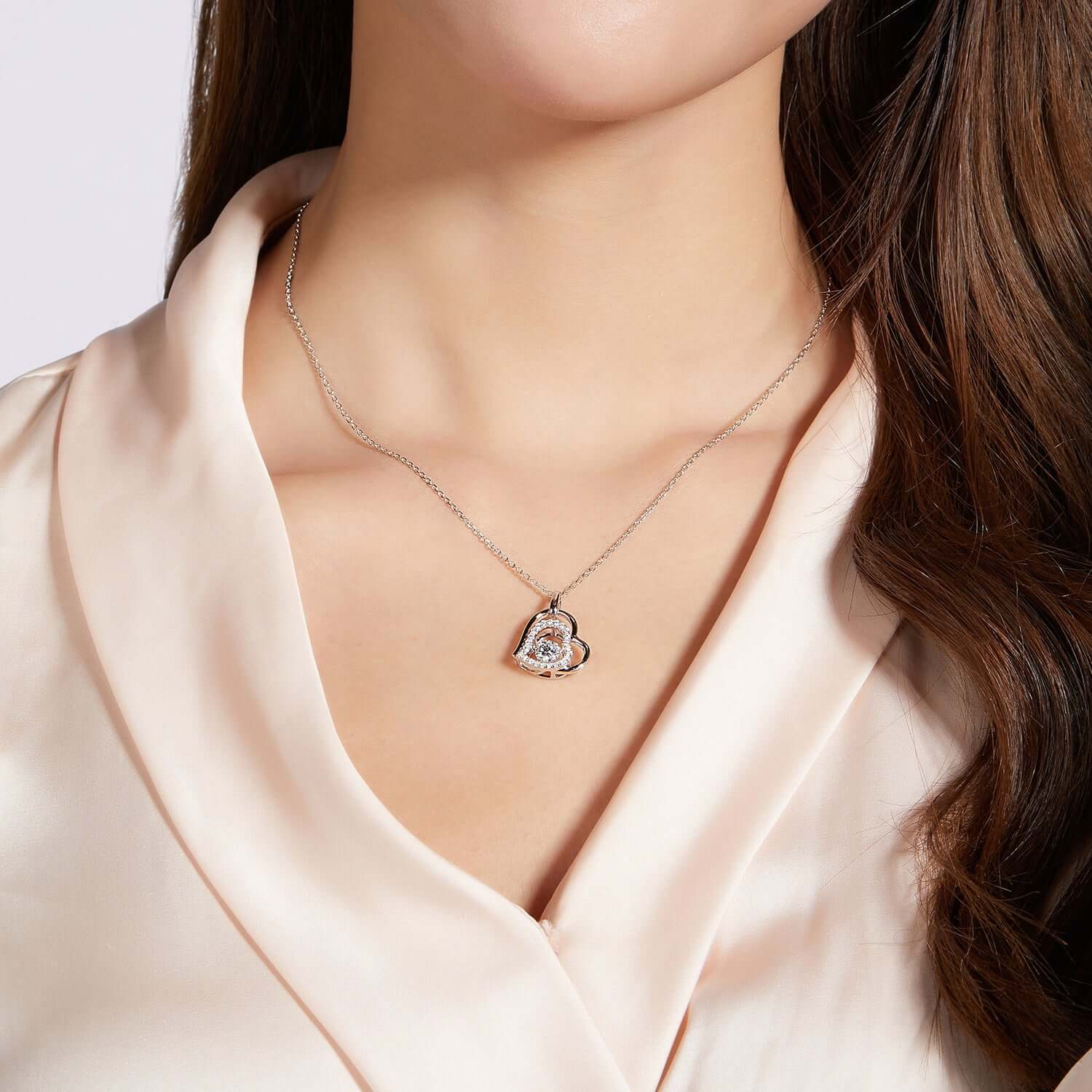 Moissanite 925 Sterling Silver Heart Necklace - STUFF TREND