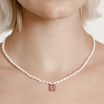 Copper Imitation Pearl Pendant Necklace - STUFF TREND