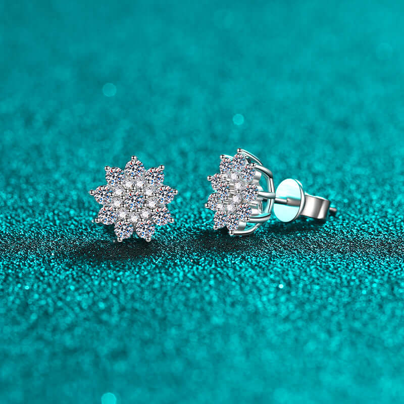 925 Sterling Silver Moissanite Zircon Stud Earrings - STUFF TREND