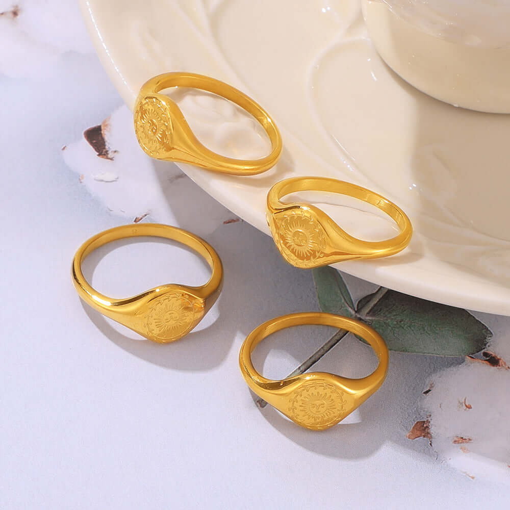 18K Gold-Plated Sun Ring - STUFF TREND