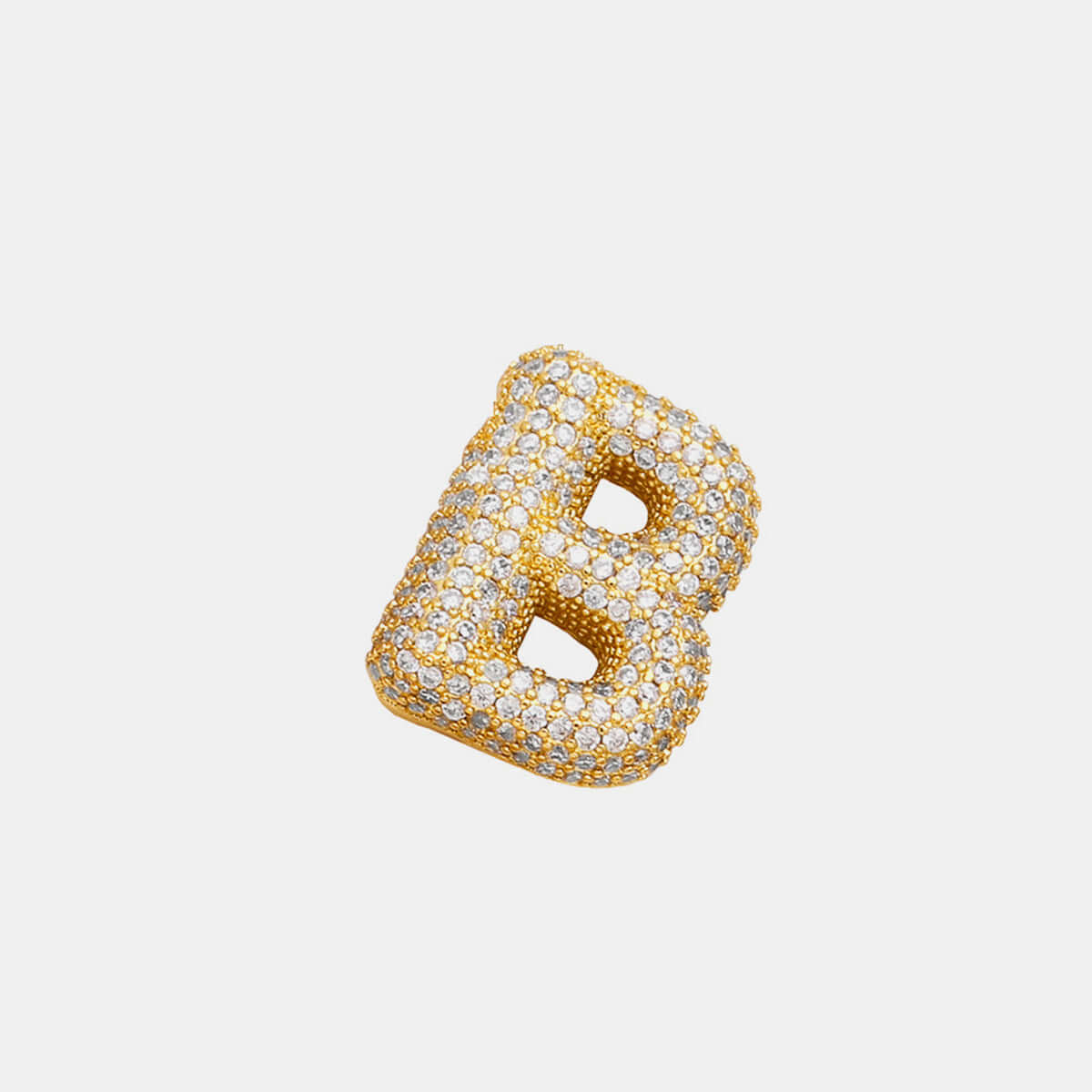 Inlaid Zircon Bubble Initial Necklace - STUFF TREND