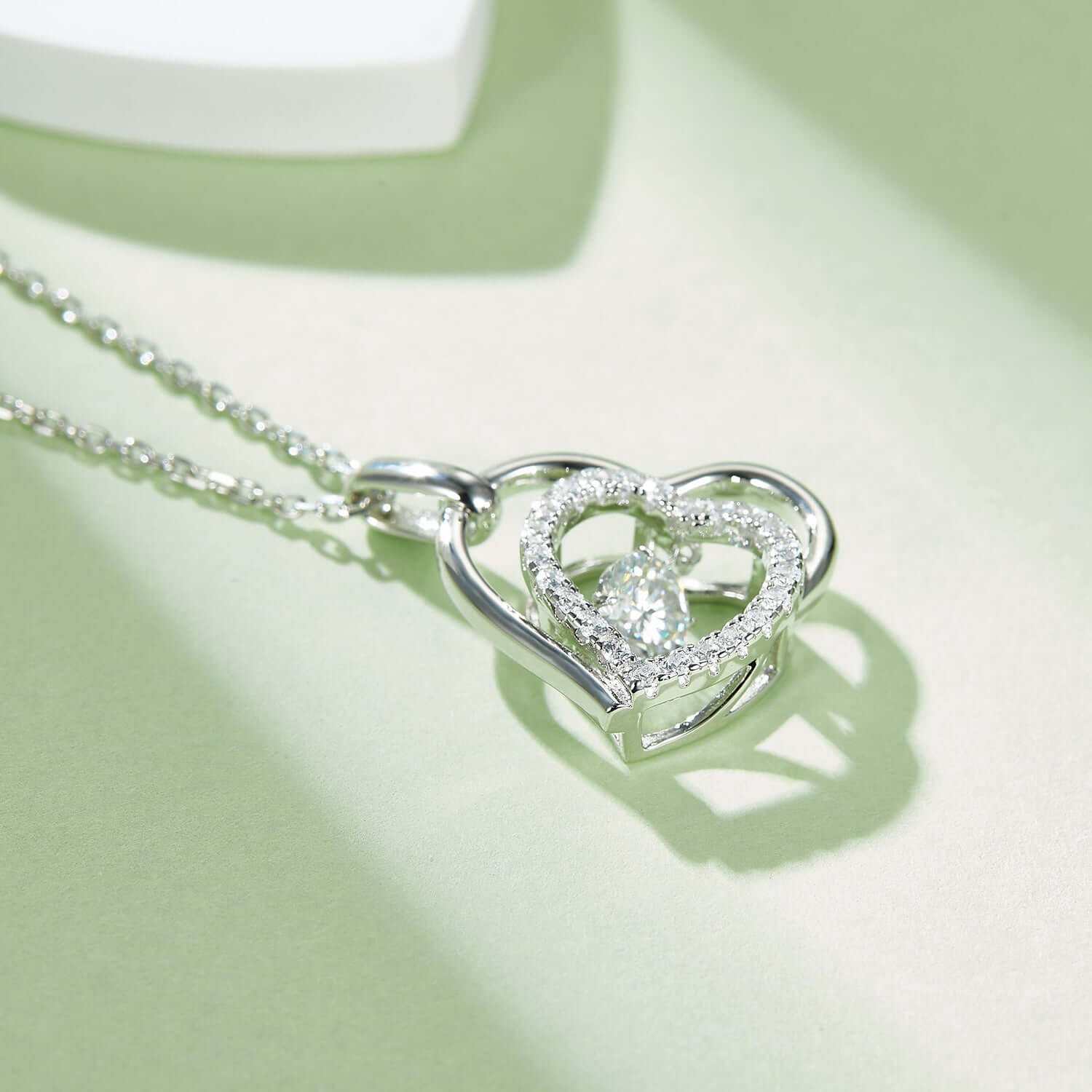 Moissanite 925 Sterling Silver Heart Necklace - STUFF TREND