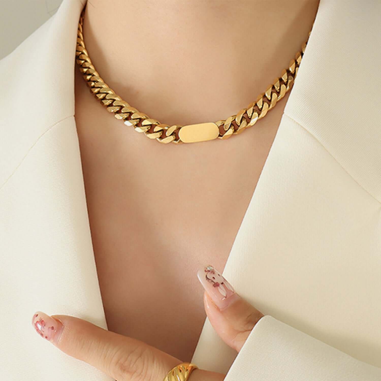 18K Gold-Plated Chain Necklace - STUFF TREND