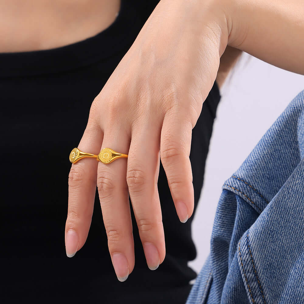 18K Gold-Plated Sun Ring - STUFF TREND